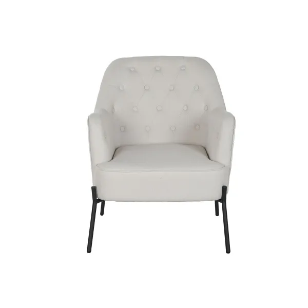 Armchair DKD Home Decor Black Beige Metal 65 x 73 x 79,5 cm