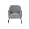 atzveltnes krēsls DKD Home Decor Pelēks Metāls 65 x 73 x 79,5 cm