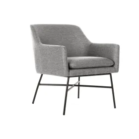 Nojatuoli DKD Home Decor Musta Vaaleanharmaa Metalli 66 x 62 x 76,5 cm