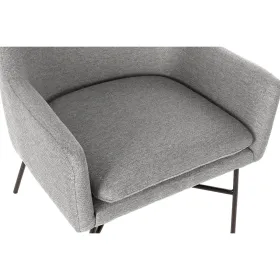 Nojatuoli DKD Home Decor Musta Vaaleanharmaa Metalli 66 x 62 x 76,5 cm
