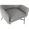 Fotelis DKD Home Decor Juoda Šviesiai pilka Metalinis 66 x 62 x 76,5 cm