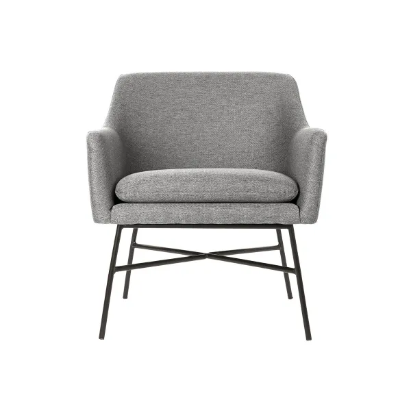 Fotelis DKD Home Decor Juoda Šviesiai pilka Metalinis 66 x 62 x 76,5 cm
