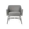 atzveltnes krēsls DKD Home Decor Melns Gaiši pelēks Metāls 66 x 62 x 76,5 cm