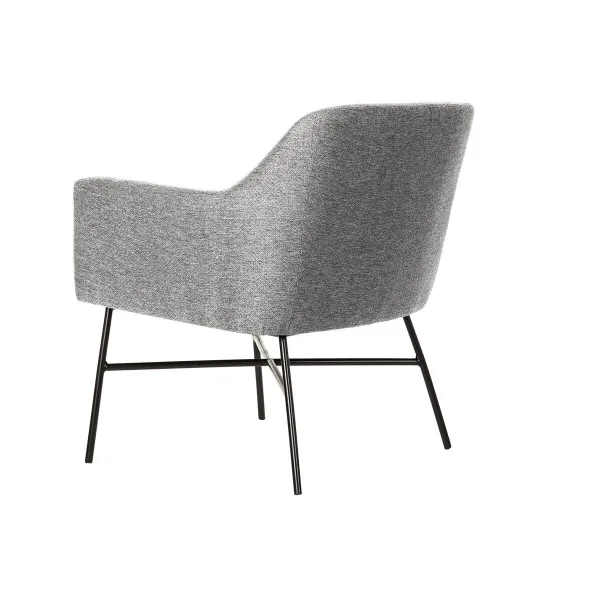 Fotelis DKD Home Decor Juoda Šviesiai pilka Metalinis 66 x 62 x 76,5 cm
