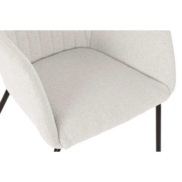 Стуль DKD Home Decor Бежевый полиэстер Металл 59,5 x 60,5 x 78 cm
