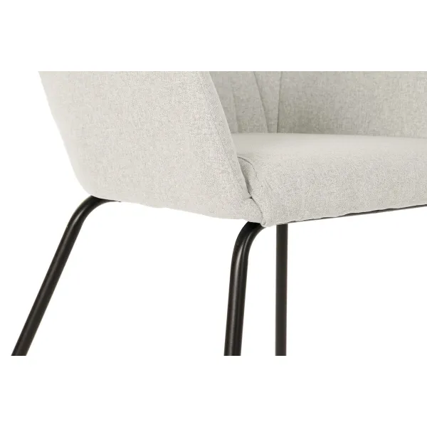 Krēsls DKD Home Decor Bēšs Poliesters Metāls 59,5 x 60,5 x 78 cm
