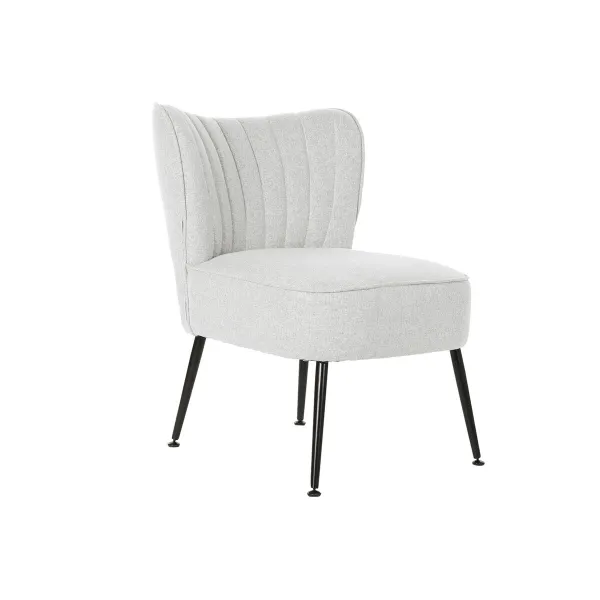 Fotelis DKD Home Decor Juoda Rusvai gelsva Greige Metalinis 55 x 64 x 72,5 cm