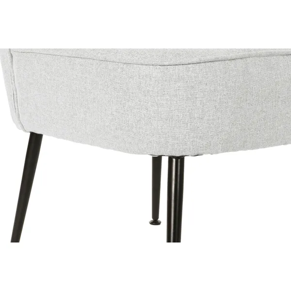 Кресло DKD Home Decor Чёрный Бежевый Greige Металл 55 x 64 x 72,5 cm