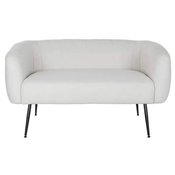 Диван DKD Home Decor Чёрный Greige Поролон Деревянный Металл Велюр Scandi 129 x 75 x 73 cm