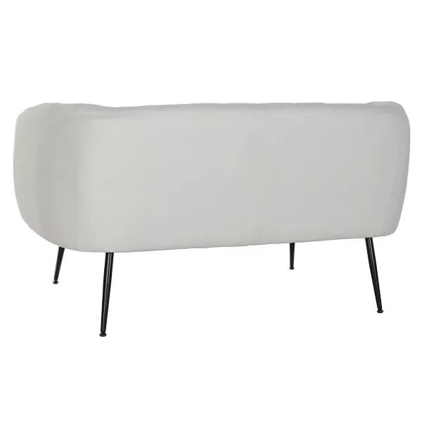 Dīvāns DKD Home Decor Melns Greige Putas Koks Metāls Samts Scandi 129 x 75 x 73 cm