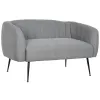 Dīvāns DKD Home Decor Melns Pelēks Putas Koks Metāls Samts Scandi 129 x 75 x 73 cm