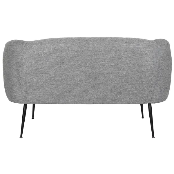 Sofa DKD Home Decor Juoda Pilka Porolonas Medžio Metalinis Aksomas Scandi 129 x 75 x 73 cm