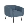 Nojatuoli DKD Home Decor Sininen Musta Kullattu Vaahto Puu Metalli 81 x 75 x 73 cm