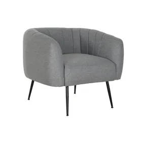 Nojatuoli DKD Home Decor Musta Harmaa Vaahto Puu Metalli 81 x 75 x 73 cm