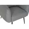 Fotelis DKD Home Decor Juoda Pilka Porolonas Medžio Metalinis 81 x 75 x 73 cm