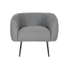 Armchair DKD Home Decor Black Grey Foam Wood Metal 81 x 75 x 73 cm