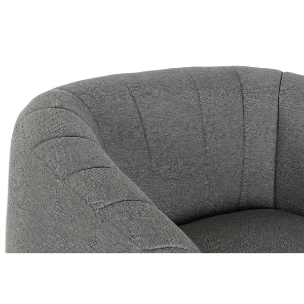 Кресло DKD Home Decor Чёрный Серый Поролон Деревянный Металл 81 x 75 x 73 cm