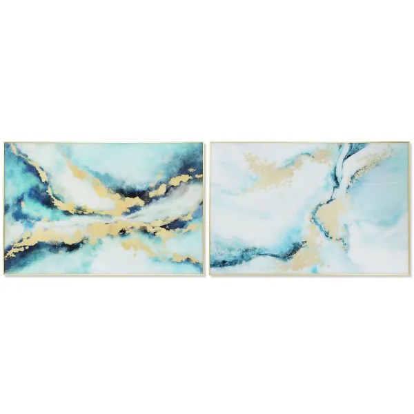 Glezna DKD Home Decor Alumīnijs Stikls 80 x 2,5 x 120 cm 120 x 2,5 x 80 cm