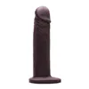 Realistic Dildo Tantus Vibrator With relief Silicone Dark brown