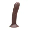 Realistic Dildo Tantus With relief Silicone Dark brown