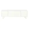 TV furniture DKD Home Decor White MDF Wood 160 x 37 x 50 cm