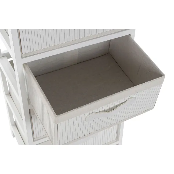 Тумба с ящиками DKD Home Decor Белый Бамбук Древесина павловнии 42 x 32 x 98 cm