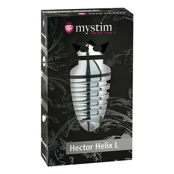 Hector Helix Butt Plug L Mystim Silver (ø 5 cm)