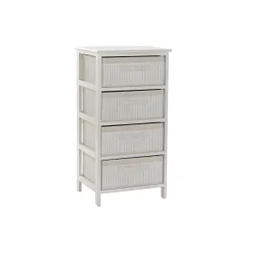 Chest of drawers DKD Home Decor White Bamboo Paolownia wood 42 x 32 x 81 cm