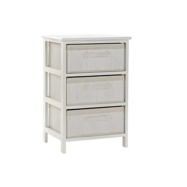 Тумба с ящиками DKD Home Decor Белый Бамбук Древесина павловнии 42 x 32 x 63 cm