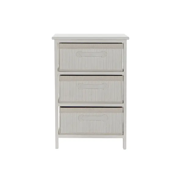 Komoda DKD Home Decor Balta Bambukas Paulovnijos mediena 42 x 32 x 63 cm