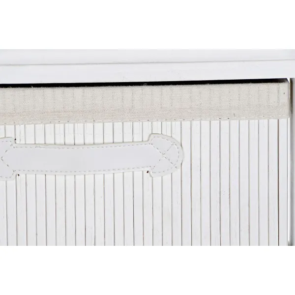 Komoda DKD Home Decor Balta Bambukas Paulovnijos mediena 42 x 32 x 63 cm