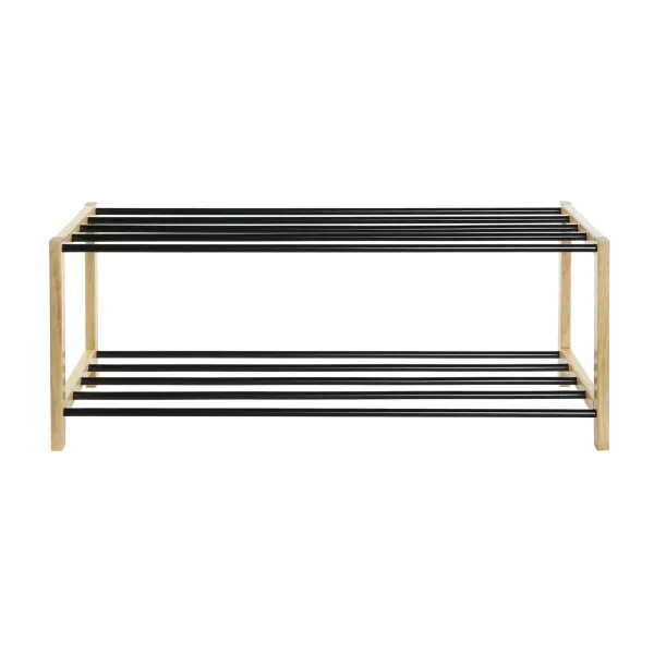 Apavu plaukts Home ESPRIT Melns Dabisks 80 x 31 x 32 cm