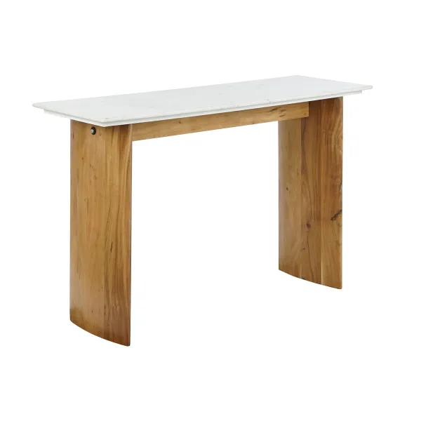 Hallipöytä Home ESPRIT Valkoinen Ruskea 120 x 38 x 77 cm