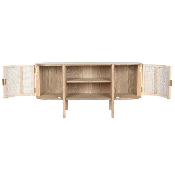 Televizoriaus baldai Home ESPRIT Natūralus Kaučiukmedžio mediena 120 x 43,5 x 60 cm