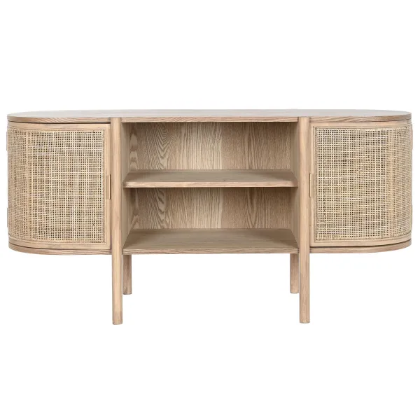 Televizoriaus baldai Home ESPRIT Natūralus Kaučiukmedžio mediena 120 x 43,5 x 60 cm