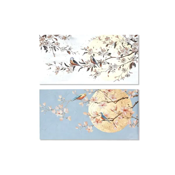 Полотно Home ESPRIT Птица Восточный 120 x 3,7 x 60 cm (2 штук)