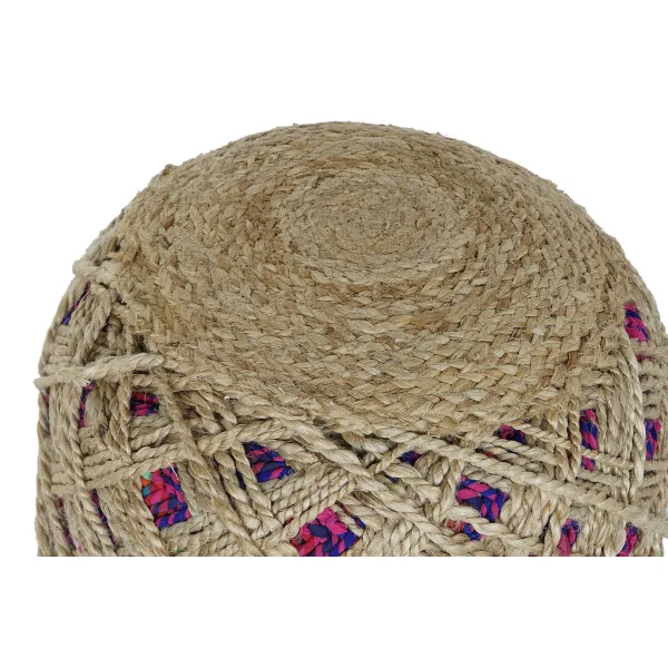подставка для ног Home ESPRIT Коричневый Разноцветный Джут 40 x 40 x 45 cm