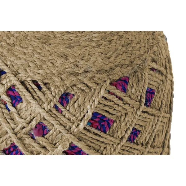 подставка для ног Home ESPRIT Коричневый Разноцветный Джут 40 x 40 x 45 cm