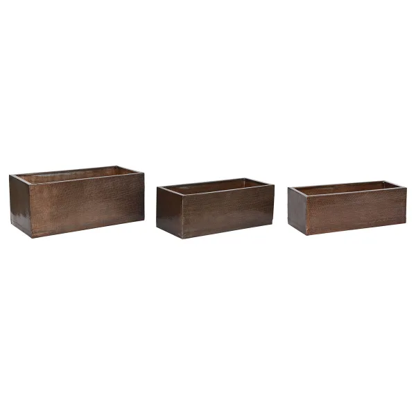 Набор кашпо Home ESPRIT Позолоченный Алюминий 100 x 43 x 40 cm