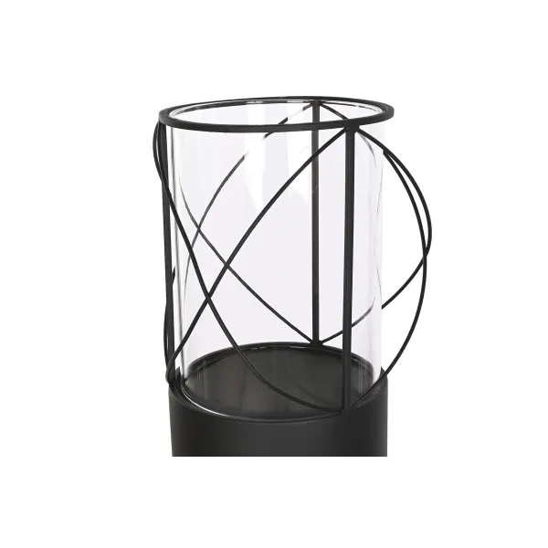 Stalo kilimėlių rinkinys Home ESPRIT Juoda Metalinis Stiklas 27 x 27 x 125 cm (2 vnt.)