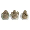 Decorative Figure Home ESPRIT White Green Buddha Oriental 10 x 9 x 10,5 cm (3 Units)