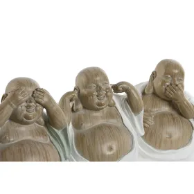Dekoratīvās figūriņas Home ESPRIT Balts Zaļš Buda Austrumniecisks 10 x 9 x 10,5 cm (3 gb.)