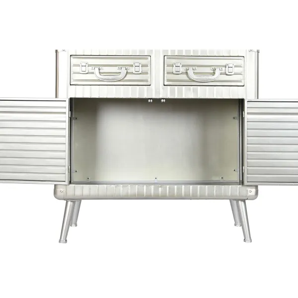 Bufete Home ESPRIT Sudrabains Metāls Koks MDF 80 x 39 x 82 cm