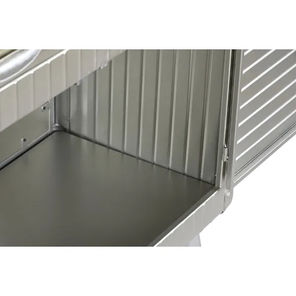 Sivupöytä Home ESPRIT Hopeinen Metalli Puu MDF 80 x 39 x 82 cm