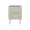 Yöpöytä Home ESPRIT Hopeinen Metalli Puu MDF 46 x 39 x 63 cm