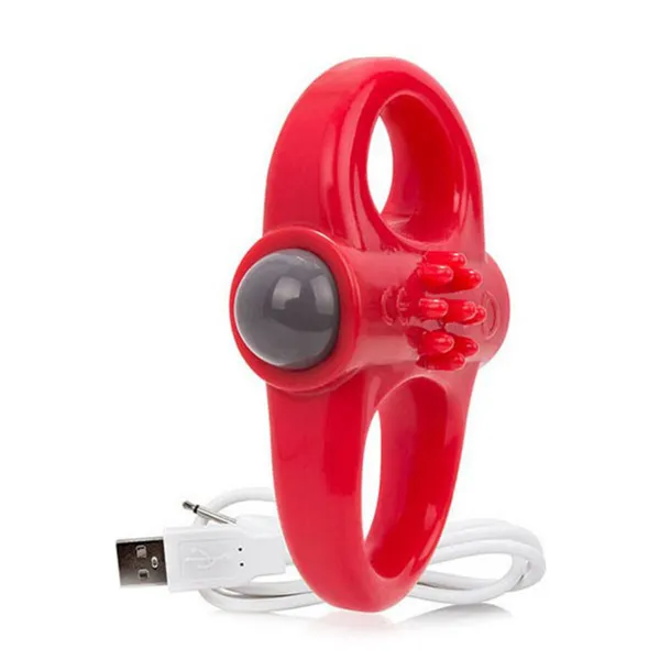 Vibraring Cockring The Screaming O Charged Yoga Red