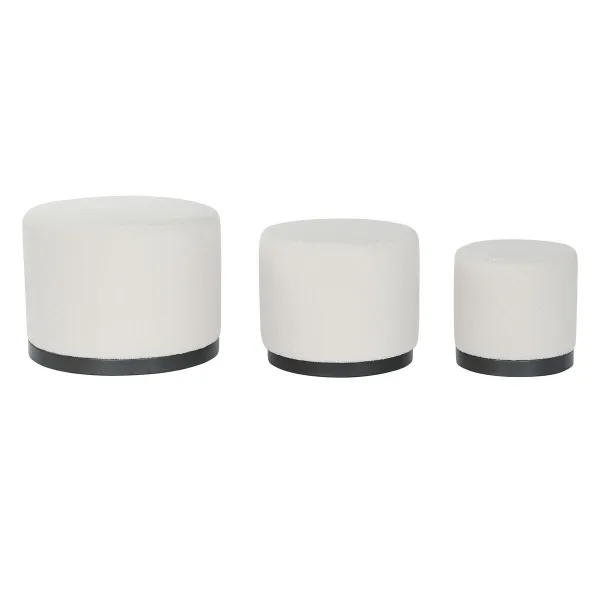 Pacelšanas Pedālis DKD Home Decor Balts Melns Poliesters Koks MDF Scandi 60 x 60 x 45 cm (3 gb.)