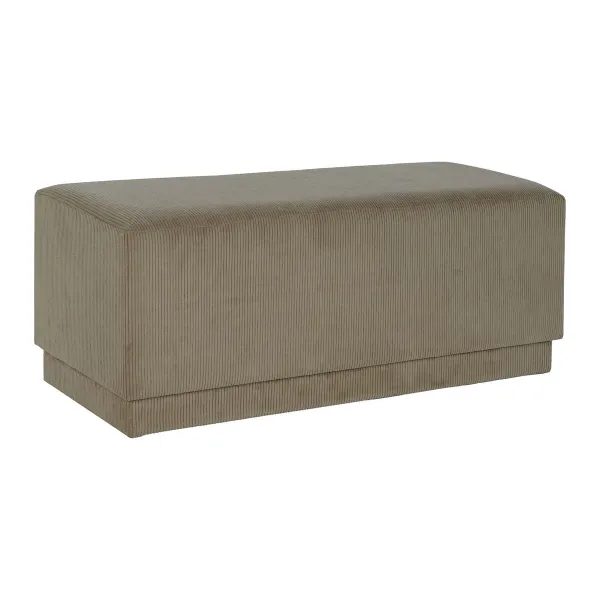 Банкетка DKD Home Decor Коричневый полиэстер Деревянный MDF 100 x 40 x 40 cm