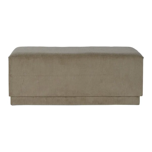 Банкетка DKD Home Decor Коричневый полиэстер Деревянный MDF 100 x 40 x 40 cm