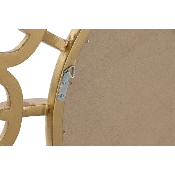 Seinäpeili Home ESPRIT Kullattu 95 x 5 x 95 cm